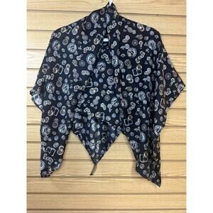 Vintage 90s Nicole Miller x Harley Davidson 100% Silk Scarf